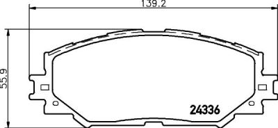 TEXTAR Колодки передние TOYOTA COROLLA 06- / Auris 1.4-1.6 07- (446512610, 2433601)