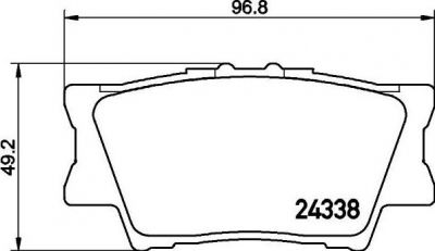 TEXTAR Колодки задние TOYOTA RAV 4 06-/ CAMRY (446642060, 2433801)