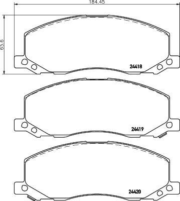 TEXTAR Комплект тормозных колодок, диско (2441801)