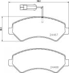Textar 2446705 комплект тормозных колодок, дисковый тормоз на FIAT DUCATO c бортовой платформой/ходовая часть (250, 290)