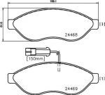 Textar 2446801 комплект тормозных колодок, дисковый тормоз на FIAT DUCATO c бортовой платформой/ходовая часть (250, 290)