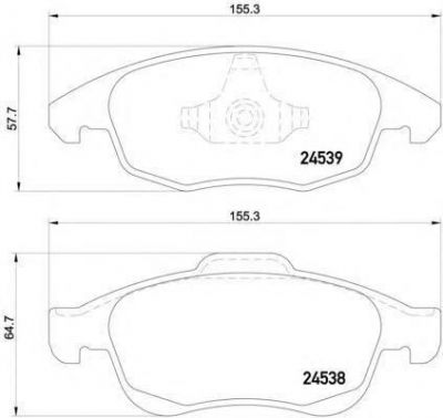 TEXTAR Колодки передние CITROEN / PEUGEOT (2453801)