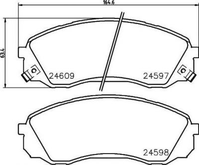 TEXTAR Колодки передние KIA Carnival/HYUNDAI H-1/Grand Starex 07-> (2459701)