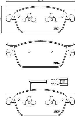 TEXTAR Колодки передние VW T5/Multivan 03->/Type ATE /WK+ (2462301)