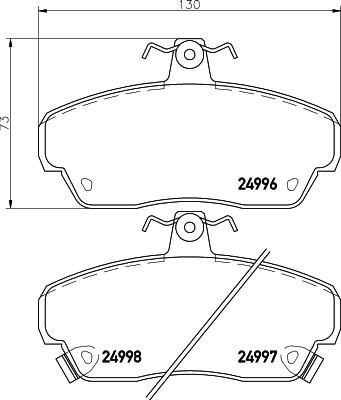 Textar 2499601 комплект тормозных колодок, дисковый тормоз на ROVER 800 (XS)