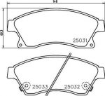 Textar 2503181 комплект тормозных колодок, дисковый тормоз на CHEVROLET CRUZE Наклонная задняя часть (J305)