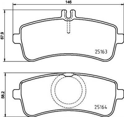 Textar 2516305 комплект тормозных колодок, дисковый тормоз на MERCEDES-BENZ C-CLASS (W205)