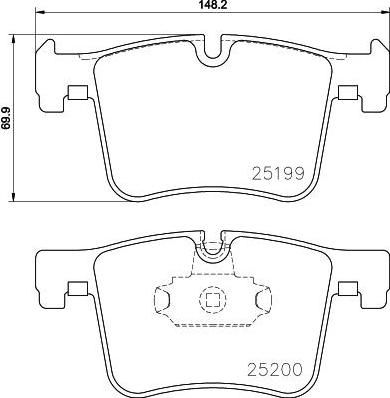 TEXTAR Колодки передние X3 F25 (2519901)