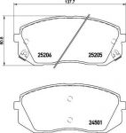 TEXTAR Колодки торм. KIA/HYUNDAI ix35/i40/SPORTAGE 10>/CARENS III перед. к-т (2520501)