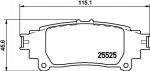 Textar 2552501 комплект тормозных колодок, дисковый тормоз на LEXUS GS (GRL1_, GWL1_)