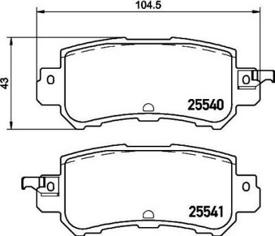 Textar 2554001 комплект тормозных колодок, дисковый тормоз на MAZDA CX-3 (DK)