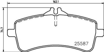 Textar 2558701 комплект тормозных колодок, дисковый тормоз на MERCEDES-BENZ S-CLASS (W222, V222, X222)