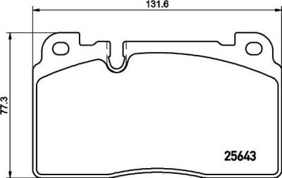 TEXTAR Колодки передние t=15.6mm AUDI Q5 2.0TFSI/2.0TDI 2012->/Type Brembo t=15.6mm (8R0698151G, 2564302)