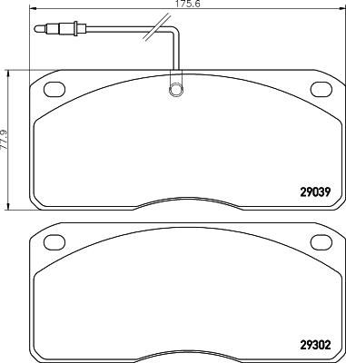 TEXTAR Колодки дисковые 29039 175,6x77,9x21 Volvo FL6 (29039, 2903902)