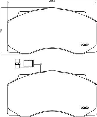 Textar 2907702 комплект тормозных колодок, дисковый тормоз на DAF 55