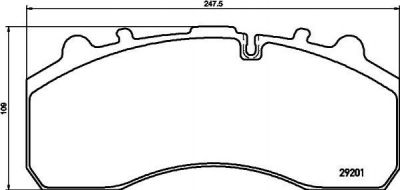 Textar 2920101 комплект тормозных колодок, дисковый тормоз на SCANIA P,G,R,T - series