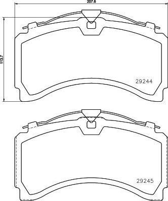 Textar 2924401 комплект тормозных колодок, дисковый тормоз на MERCEDES-BENZ AROCS