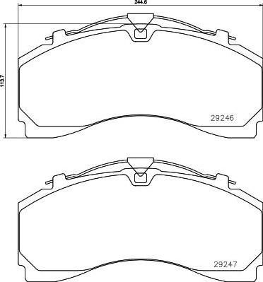 Textar 2924601 комплект тормозных колодок, дисковый тормоз на MERCEDES-BENZ AROCS