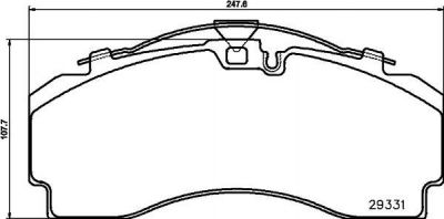 Textar 2933101 комплект тормозных колодок, дисковый тормоз на SCANIA P,G,R,T - series