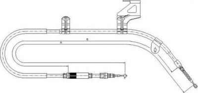 Textar 44005500 трос, стояночная тормозная система на VW PASSAT Variant (3B6)