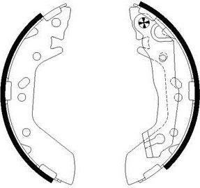 TEXTAR Колодки барабанные HYUNDAI ACC 1.0-1.5 (1994-2000г) (5830525A00, 91059600)