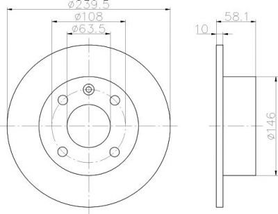 Textar 92023000 тормозной диск на FORD ESCORT III (GAA)