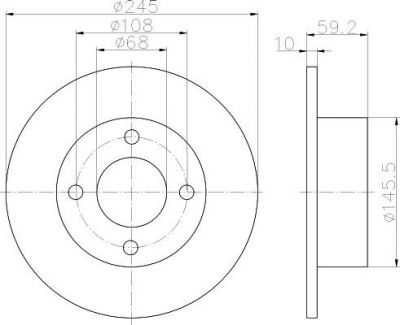 Textar 92026100 тормозной диск на AUDI 80 Avant (8C, B4)