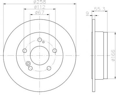 TEXTAR Диск торм. MB 124/201 задн . 1 шт (min 2 шт)PRO (92032003)