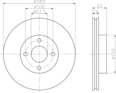 Textar 92037700 тормозной диск на FORD SIERRA Наклонная задняя часть (GBC, GBG)