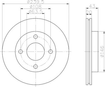 Textar 92051003 тормозной диск на FORD FIESTA фургон (FVD)