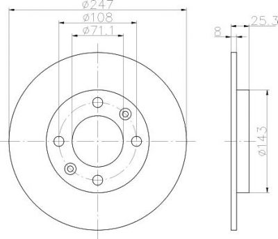 Textar 92055003 тормозной диск на PEUGEOT 206 SW (2E/K)