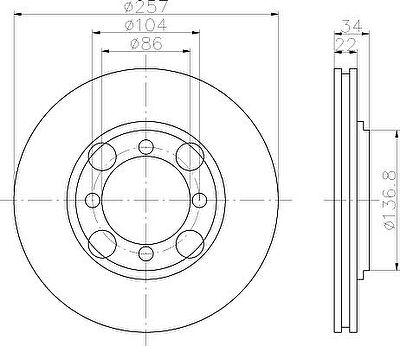 Textar 92062700 тормозной диск на HYUNDAI LANTRA I (J-1)