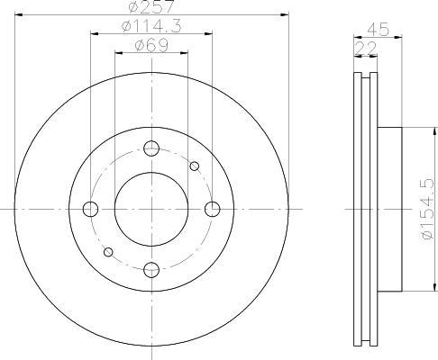 Textar 92062800 тормозной диск на HYUNDAI SONATA II (Y-2)