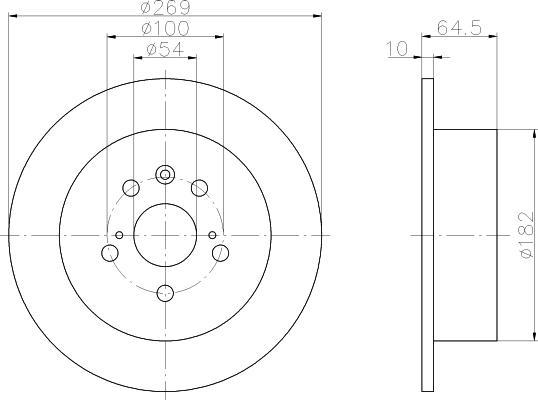 Textar 92070800 тормозной диск на TOYOTA CAMRY (_V2_)