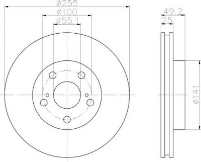 Textar 92077400 тормозной диск на TOYOTA CALDINA (ST19_, ET19_, CT19_, AT19_)