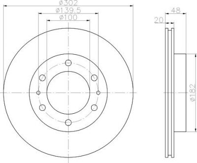 Textar 92080400 тормозной диск на TOYOTA LAND CRUISER (_J6_)