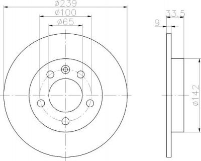 Textar 92105803 тормозной диск на VW GOLF IV (1J1)