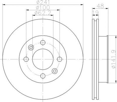 Textar 92134100 тормозной диск на HYUNDAI GETZ (TB)