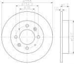 Textar 92134303 тормозной диск на KIA SPECTRA седан (LD)