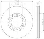 Textar 92138300 тормозной диск на NISSAN PATROL GR V Wagon (Y61)