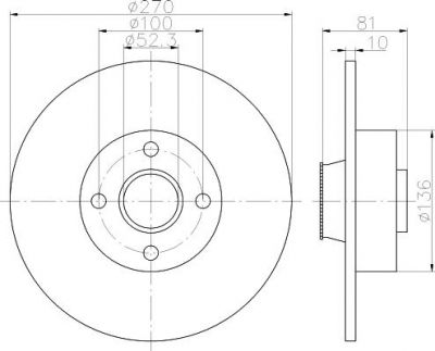 Textar 92154500 тормозной диск на RENAULT MEGANE II универсал (KM0/1_)