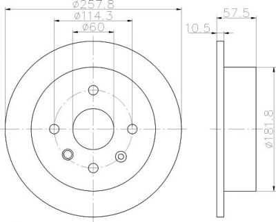 Textar 92163000 тормозной диск на DAEWOO LACETTI Наклонная задняя часть (KLAN)