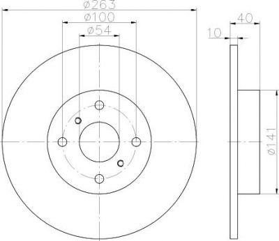 Textar 92179303 тормозной диск на TOYOTA MR 2 I (AW1_)