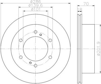 Textar 92198303 тормозной диск на NISSAN TERRANO I (WD21)