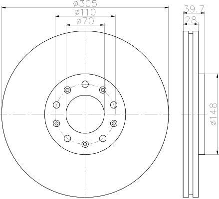 Textar 92220803 тормозной диск на ALFA ROMEO 159 (939)