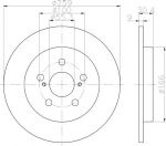 Textar 92224003 тормозной диск на TOYOTA PRIUS (ZVW5_)