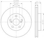 Textar 92225003 тормозной диск на TOYOTA PRIUS (ZVW3_)