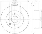 Textar 92234303 тормозной диск на NISSAN TIIDA Наклонная задняя часть (C11X)