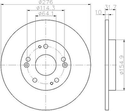 Textar 92252603 тормозной диск на HONDA CIVIC IX (FK)