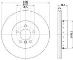 Textar 92265825 тормозной диск на 5 (F10, F18)